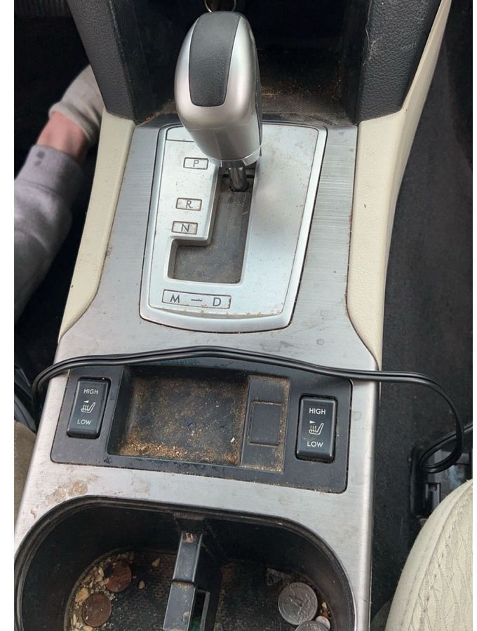 Car interior before detailing