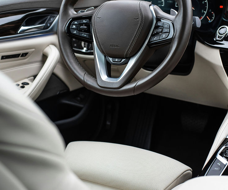 Pristine car interior after detailing